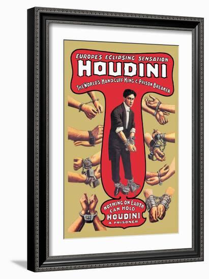 Houdini: The World's Handcuff King and Prison Breaker-null-Framed Art Print