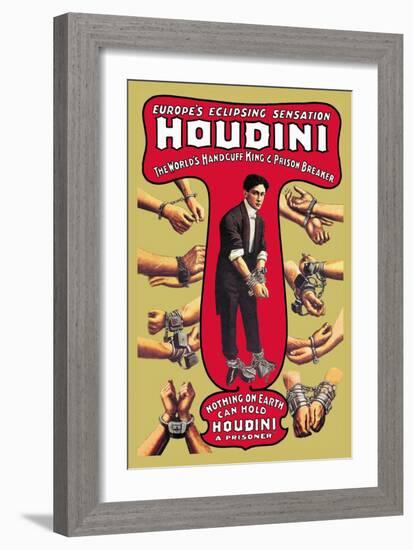 Houdini: The World's Handcuff King and Prison Breaker-null-Framed Art Print