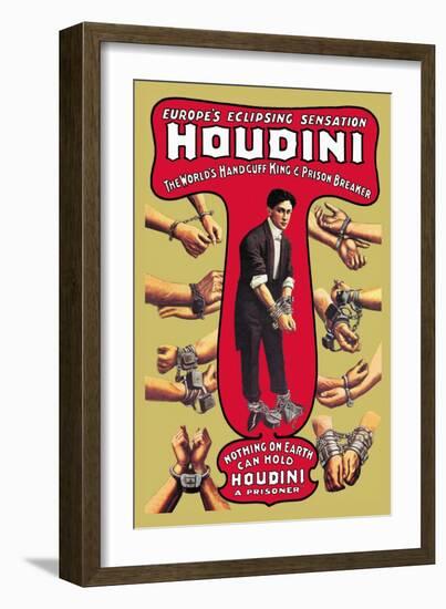 Houdini: The World's Handcuff King and Prison Breaker-null-Framed Art Print