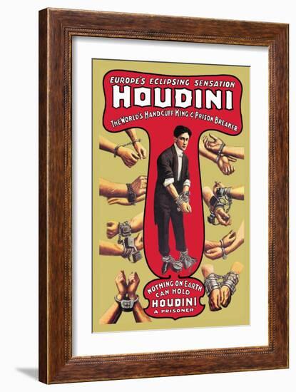 Houdini: The World's Handcuff King and Prison Breaker-null-Framed Art Print