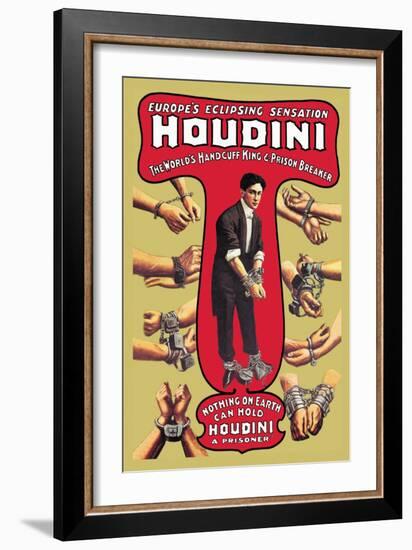 Houdini: The World's Handcuff King and Prison Breaker-null-Framed Art Print