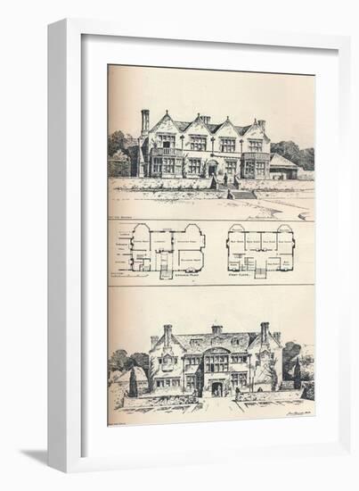 Houghton Grange, Near Huntingdon, C1897-null-Framed Giclee Print