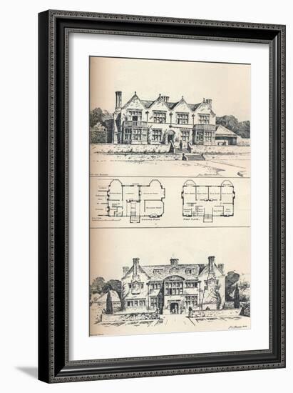 Houghton Grange, Near Huntingdon, C1897-null-Framed Giclee Print