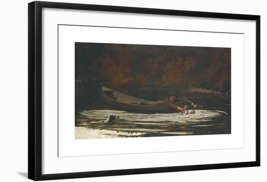 Hound and Hunter-Winslow Homer-Framed Premium Giclee Print