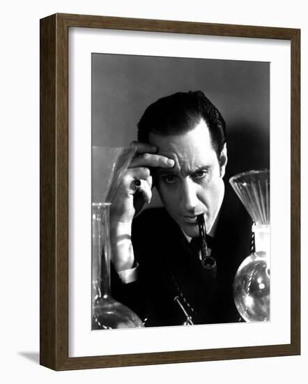 Hound of the Baskervilles, Basil Rathbone, 1939-null-Framed Photo