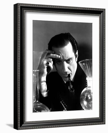 Hound of the Baskervilles, Basil Rathbone, 1939-null-Framed Photo