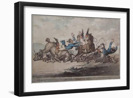 Hounds Throwing Off, 1800-James Gillray-Framed Giclee Print