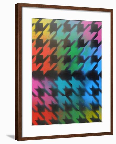 Houndstooth-Abstract Graffiti-Framed Giclee Print