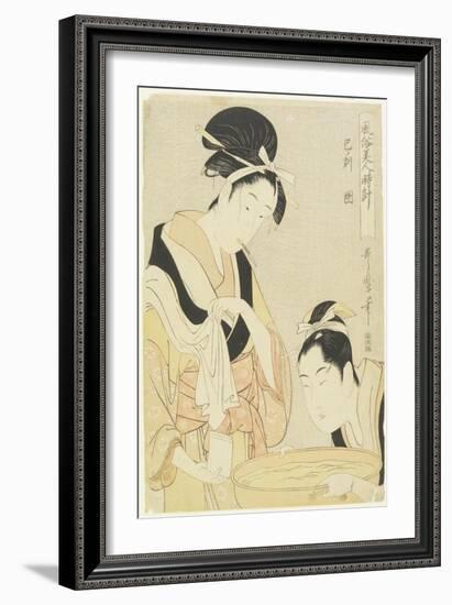 Hour of Snake, Kept Woman, 1798-1799-Kitagawa Utamaro-Framed Giclee Print