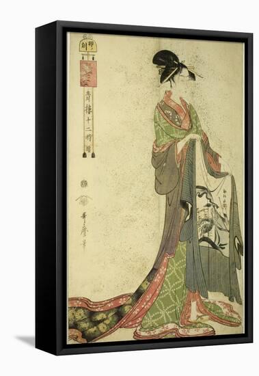 Hour of the Hare [6Am] (U No Koku), from the Series 'The Twelve Hours in Yoshiwara', C.1794-Kitagawa Utamaro-Framed Premier Image Canvas