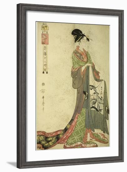 Hour of the Hare [6Am] (U No Koku), from the Series 'The Twelve Hours in Yoshiwara', C.1794-Kitagawa Utamaro-Framed Giclee Print