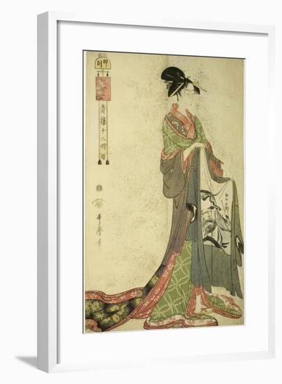Hour of the Hare [6Am] (U No Koku), from the Series 'The Twelve Hours in Yoshiwara', C.1794-Kitagawa Utamaro-Framed Giclee Print