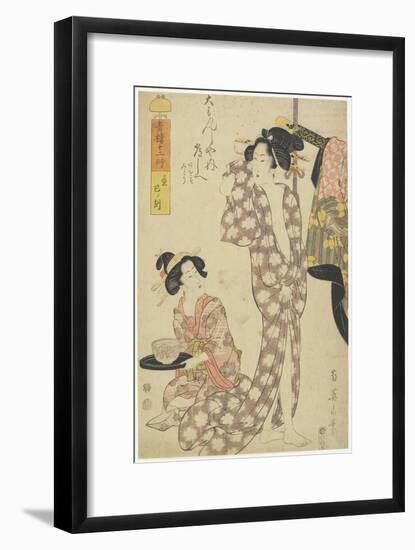 Hour of the Snake (10 AM), 1812-Kikukawa Eizan-Framed Giclee Print