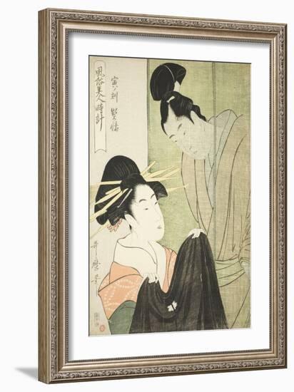 Hour of the Tiger, Courtesan (Tora No Koku, Keisei), C.1798-1800-Kitagawa Utamaro-Framed Giclee Print