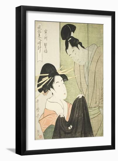 Hour of the Tiger, Courtesan (Tora No Koku, Keisei), C.1798-1800-Kitagawa Utamaro-Framed Giclee Print