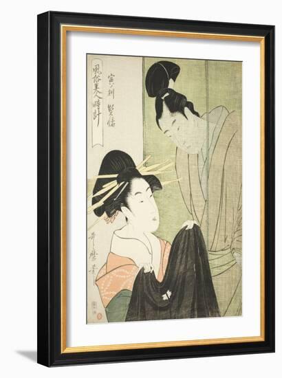 Hour of the Tiger, Courtesan (Tora No Koku, Keisei), C.1798-1800-Kitagawa Utamaro-Framed Giclee Print