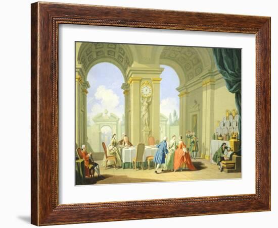 Hours of Day, Lunch, 1753-1755-Giuseppe Zocchi-Framed Giclee Print