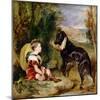 Hours of Innocence: Lord Alexander Russell Son of the 6th Duke of Bedford with His Dog-Edwin Henry Landseer-Mounted Giclee Print