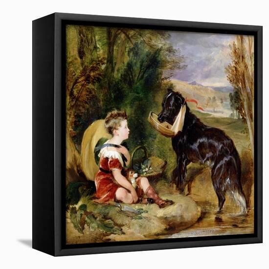 Hours of Innocence: Lord Alexander Russell Son of the 6th Duke of Bedford with His Dog-Edwin Henry Landseer-Framed Premier Image Canvas