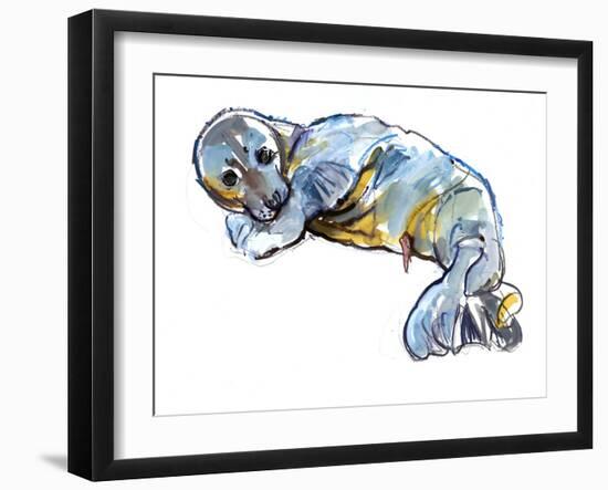 Hours Old, 2023, (Mixed Media on Paper)-Mark Adlington-Framed Giclee Print