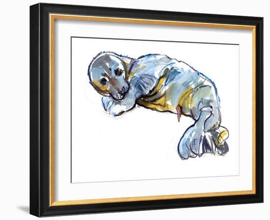 Hours Old, 2023, (Mixed Media on Paper)-Mark Adlington-Framed Giclee Print