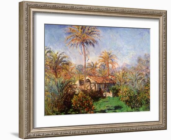 House Among the Palms, 1884-Claude Monet-Framed Giclee Print