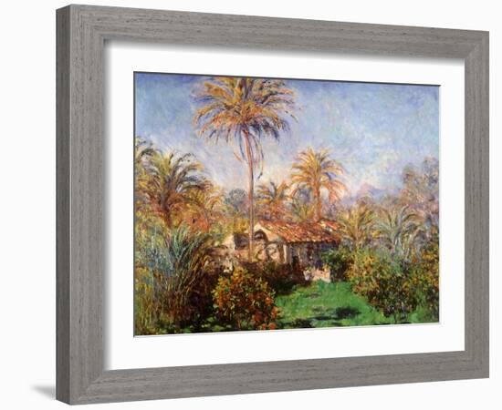 House Among the Palms, 1884-Claude Monet-Framed Giclee Print