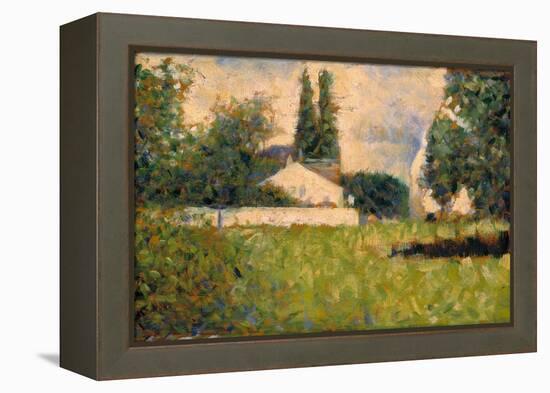 House among Trees / Maison Dans Les Arbres, C.1883 (Oil on Panel)-Georges Pierre Seurat-Framed Premier Image Canvas