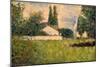 House among Trees / Maison Dans Les Arbres, C.1883 (Oil on Panel)-Georges Pierre Seurat-Mounted Giclee Print