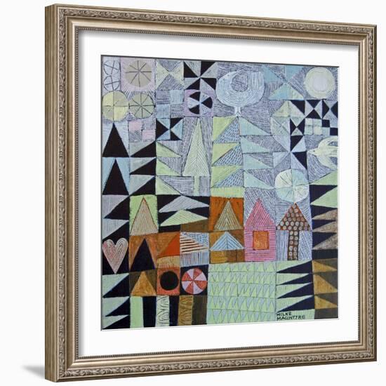 House Amongst Fir Trees-Hilke Macintyre-Framed Giclee Print