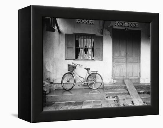 House and Bicycle, Hanoi, Vietnam-Walter Bibikow-Framed Premier Image Canvas