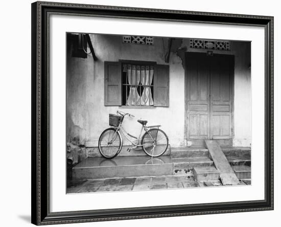 House and Bicycle, Hanoi, Vietnam-Walter Bibikow-Framed Photographic Print