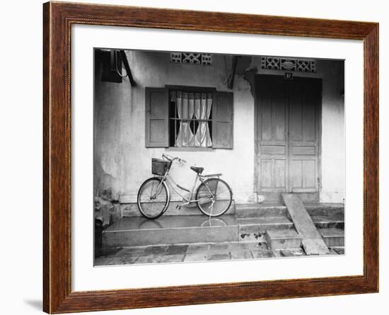 House and Bicycle, Hanoi, Vietnam-Walter Bibikow-Framed Photographic Print