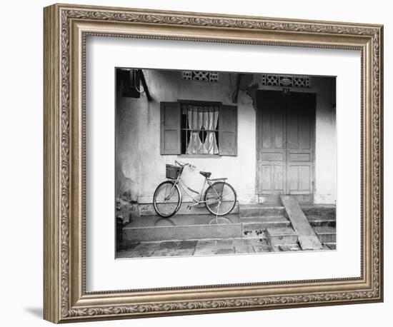 House and Bicycle, Hanoi, Vietnam-Walter Bibikow-Framed Photographic Print