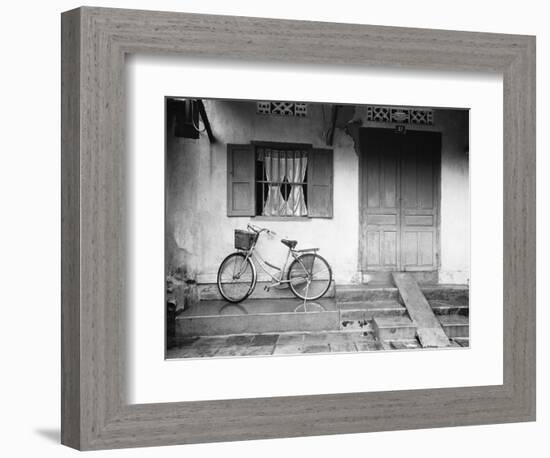 House and Bicycle, Hanoi, Vietnam-Walter Bibikow-Framed Photographic Print