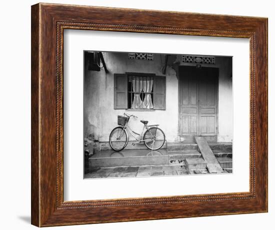 House and Bicycle, Hanoi, Vietnam-Walter Bibikow-Framed Photographic Print