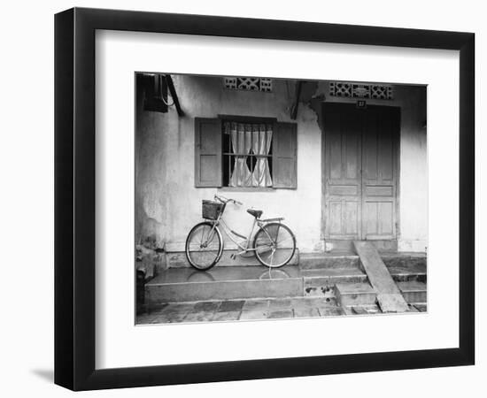 House and Bicycle, Hanoi, Vietnam-Walter Bibikow-Framed Photographic Print