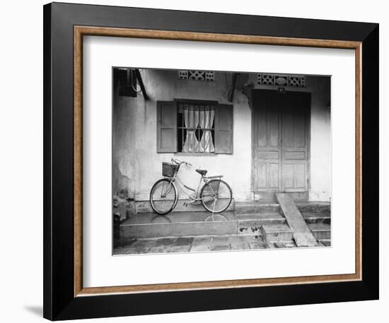 House and Bicycle, Hanoi, Vietnam-Walter Bibikow-Framed Photographic Print