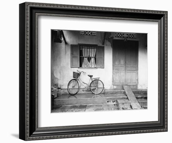 House and Bicycle, Hanoi, Vietnam-Walter Bibikow-Framed Photographic Print