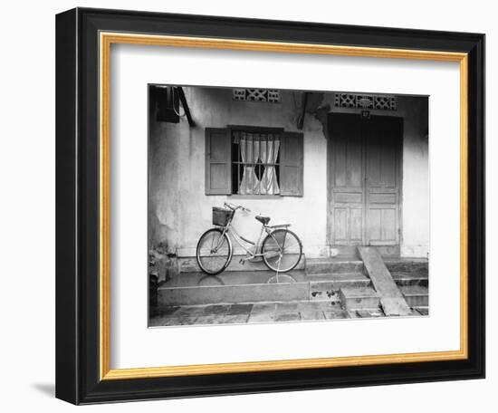 House and Bicycle, Hanoi, Vietnam-Walter Bibikow-Framed Photographic Print