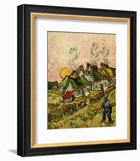 House and Figure, c.1890-Vincent van Gogh-Framed Art Print