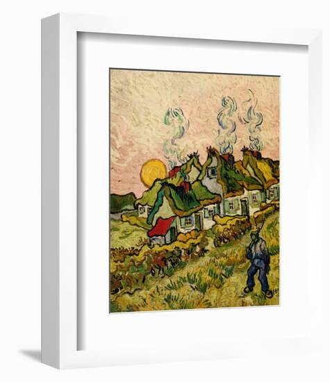 House and Figure, c.1890-Vincent van Gogh-Framed Art Print