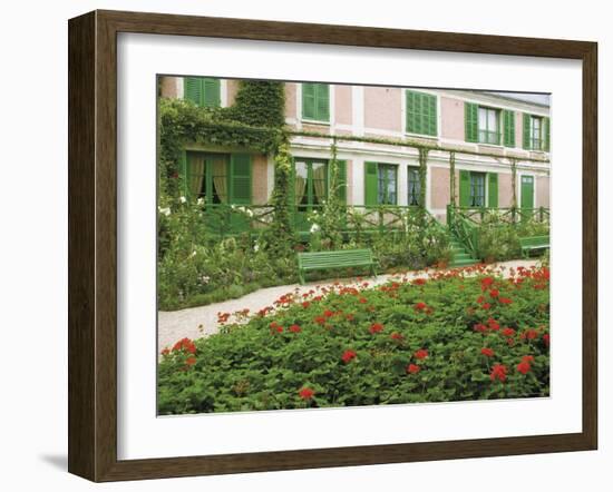 House and Garden of the Impressionist Painter Claude Monet, Giverny, Eure, Normandy, France-David Hughes-Framed Photographic Print