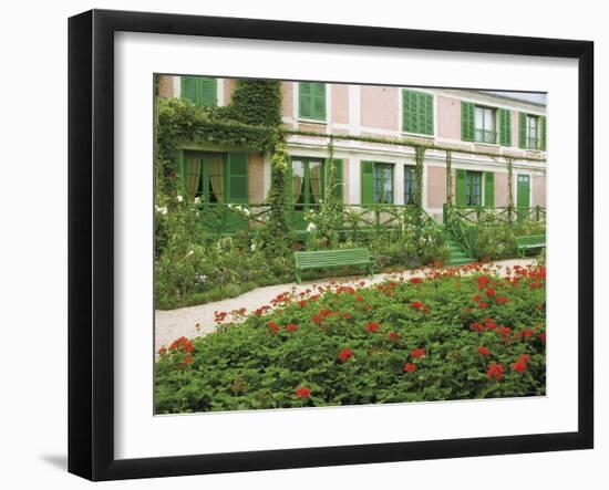 House and Garden of the Impressionist Painter Claude Monet, Giverny, Eure, Normandy, France-David Hughes-Framed Photographic Print