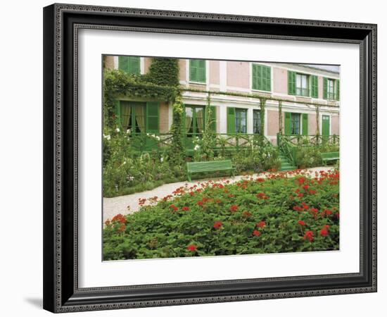 House and Garden of the Impressionist Painter Claude Monet, Giverny, Eure, Normandy, France-David Hughes-Framed Photographic Print