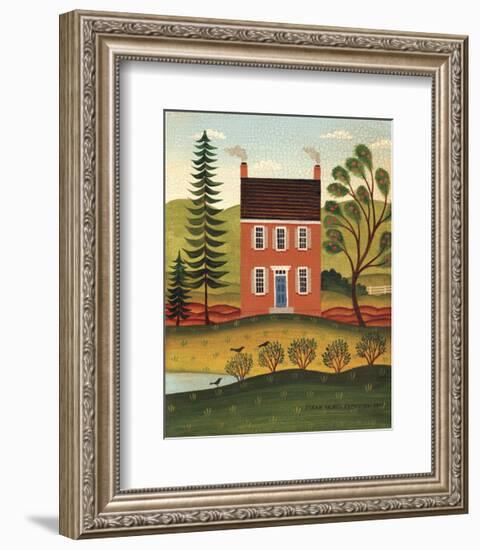 House and Lake-Diane Ulmer Pedersen-Framed Art Print