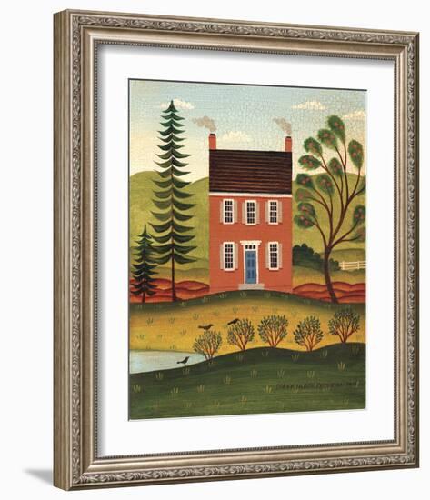 House and Lake-Diane Ulmer Pedersen-Framed Art Print