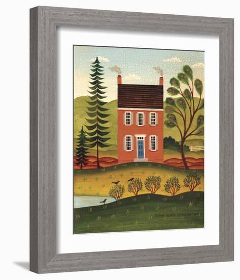 House and Lake-Diane Ulmer Pedersen-Framed Art Print