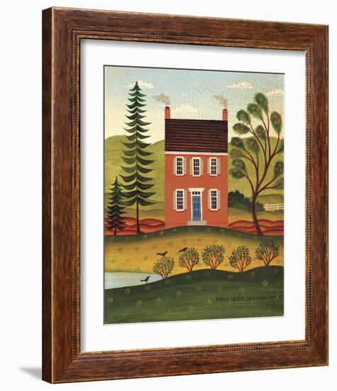 House and Lake-Diane Ulmer Pedersen-Framed Art Print