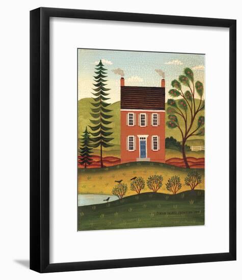 House and Lake-Diane Ulmer Pedersen-Framed Art Print